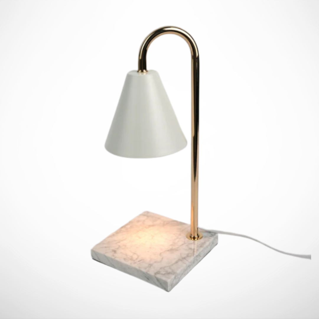 Lampe chauffe-bougies marbre