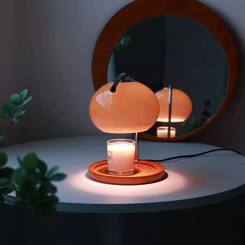 Lampe chauffe-bougies orange