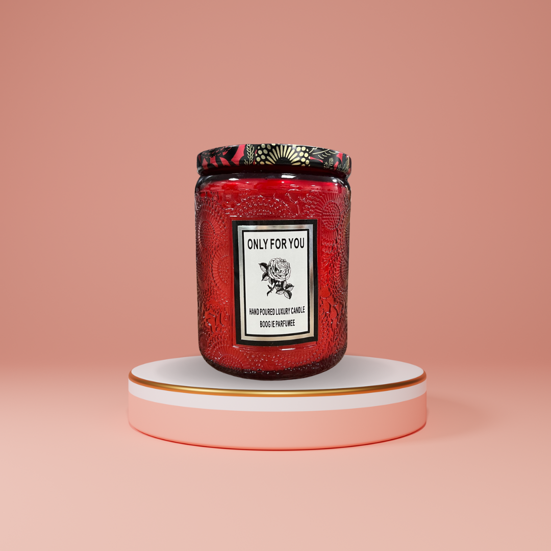 Bougie bois de santal rose